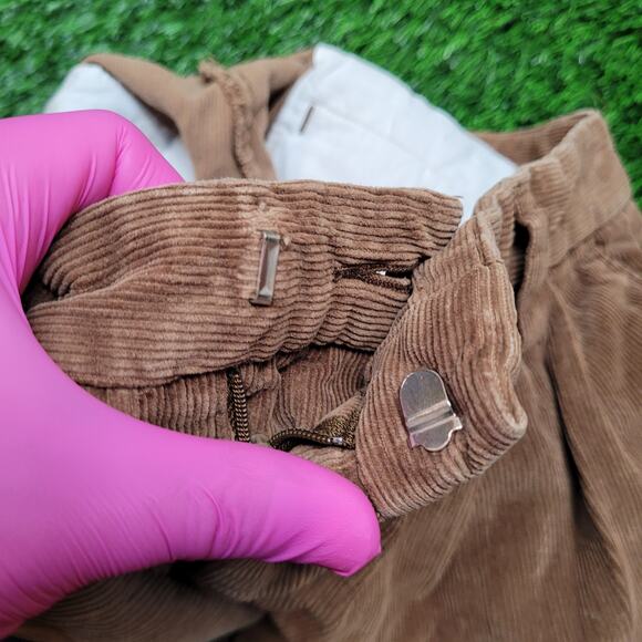 VTG Y2K Dockers Pleated Corduroy Pants 34x30 High Rise Relaxed Dark Academia - Picture 7 of 9